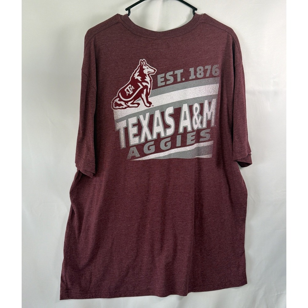 Texas A&M Gig Em Aggies Shirt Men's XXL Red Logo Short Sleeve NWT